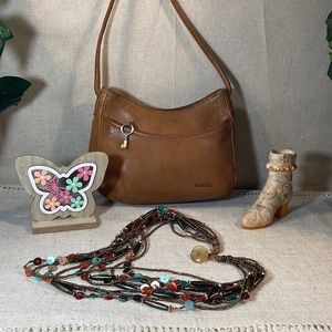 FOSSIL Genuine Leather Crossbody Bag